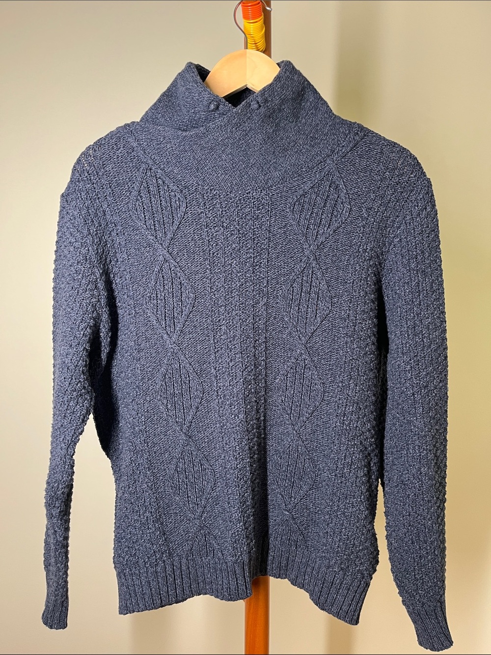 Parkhurst Navy Cable Turtleneck Sweater